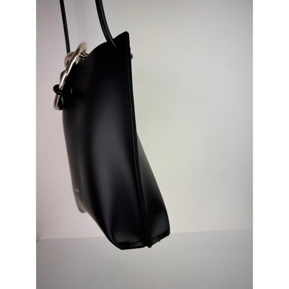 Kozha Numbers Mini Safe Handbag Black Silver Leather Top Handle Crossbody Bag - Picture 6 of 13